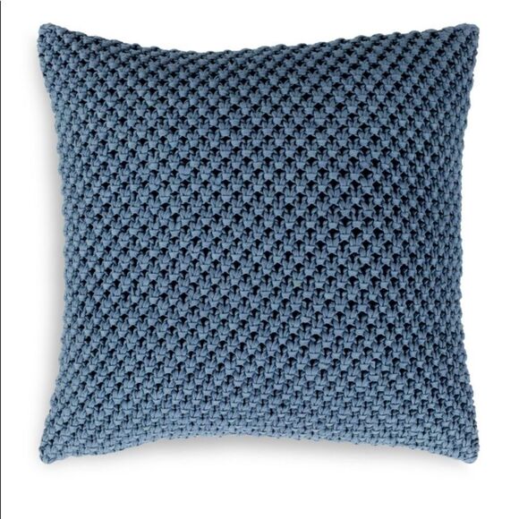 Surya Godavari Throw Pillow, 18" x 18". Color: Denim - Picture 1 of 1